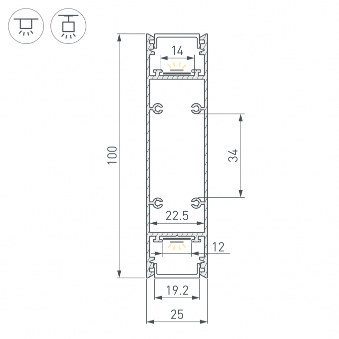 Профиль SL-LINE-25100-DUAL-2500 ROSE CHAMPAGNE, Arlight, 050009, изображение 4 Профиль SL-LINE-25100-DUAL-2500 ROSE CHAMPAGNE, Arlight, 050009, изображение 4