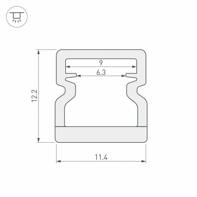 Профиль WPH-LINE-1212-2000 OPAL, Arlight, 023302(1), изображение 2