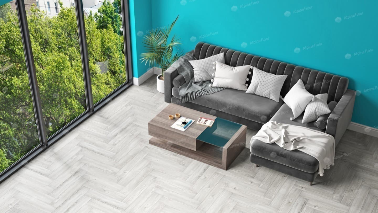 Кварцвиниловая плитка Alpine Floor Parquet LVT Снежный, ECO-16-11 Кварцвиниловая плитка Alpine Floor Parquet LVT Снежный, ECO-16-11