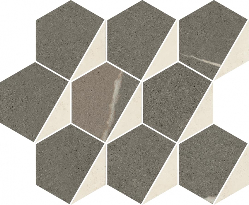 Мозаика Italon Metropolis Mosaico Hexagon Warm 25.4x31, 620110000160