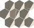 Мозаика Italon Metropolis Mosaico Hexagon Warm 25.4x31, 620110000160