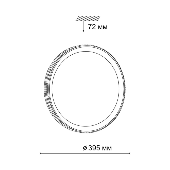 Светильник LED 48Вт 3000-6300K D395 IP43 пульт ДУ SHINY PALE SN 000 СОНЕКС 3054/DL, схема товара Светильник LED 48Вт 3000-6300K D395 IP43 пульт ДУ SHINY PALE SN 000 СОНЕКС 3054/DL, схема товара