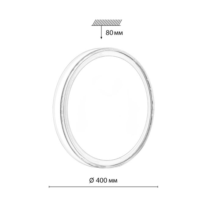 Светильник LED 48Вт 4000K D400 IP43 LAVEN MARON SN 146 СОНЕКС 7699/DL, схема товара