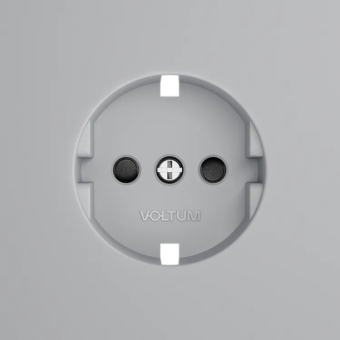 Накладка для розетки с заземлением и защитными шторками, S70 (серый), Voltum, VLS000716 Накладка для розетки с заземлением и защитными шторками, S70 (серый), Voltum, VLS000716