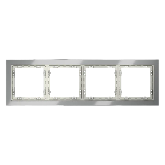 Рамка стеклянная VOLTUM S70 на 4 поста, (сталь, стекло), Voltum, VLS110405 Рамка стеклянная VOLTUM S70 на 4 поста, (сталь, стекло), Voltum, VLS110405
