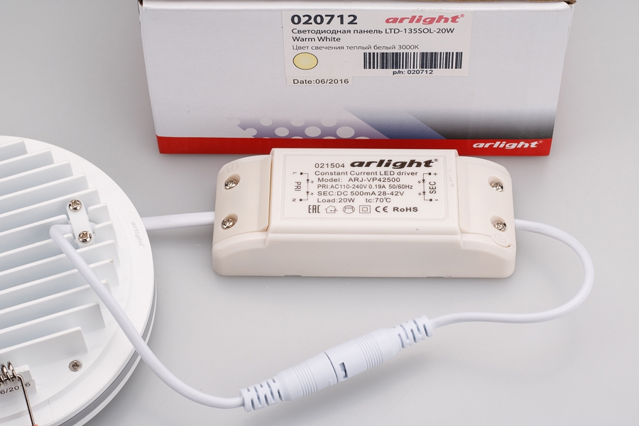 Светодиодная панель LTD-135SOL-20W Warm White, Arlight, 020712, изображение 4 Светодиодная панель LTD-135SOL-20W Warm White, Arlight, 020712, изображение 4