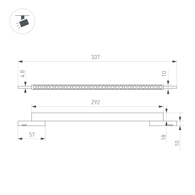 Светильник MAG-MICROCOSM-LASER-L300-15W Day4000 (BK, 30 deg, 24V), Arlight, 043276, изображение 2 Светильник MAG-MICROCOSM-LASER-L300-15W Day4000 (BK, 30 deg, 24V), Arlight, 043276, изображение 2