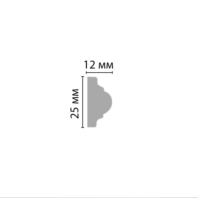 Молдинг гладкий Decomaster 97012F гибкий, 25x12x2400 мм Молдинг гладкий Decomaster 97012F гибкий, 25x12x2400 мм
