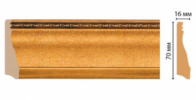 Плинтус напольный Decomaster 193-1223 ДМ, 70x16x2400 мм