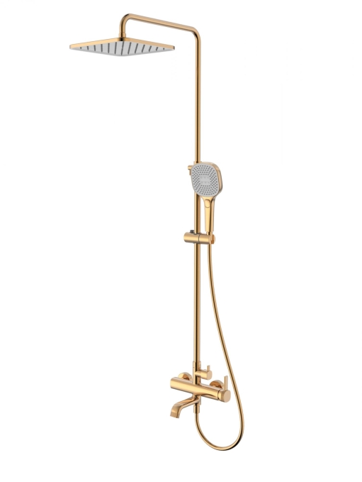 Душевая стойка Wonzon & Woghand Tetra WW-841214-BRG розовое золото брашированный Душевая стойка Wonzon & Woghand Tetra WW-841214-BRG розовое золото брашированный