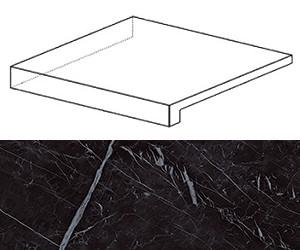 Ступень Atlas Concorde Marvel Stone Nero Marquina Scalino Ang. Sx 33x33, ATED