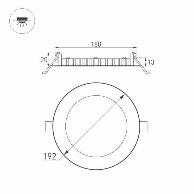 Светильник DL-192M-18W White, Arlight, 020114 Светильник DL-192M-18W White, Arlight, 020114