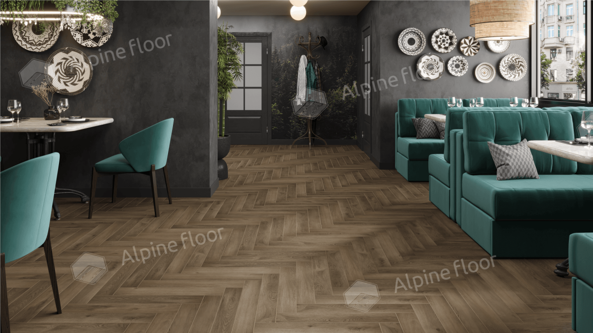 Ламинат Alpine Floor Herringbone 8 Pro Дуб Анжу, LF102-11 Ламинат Alpine Floor Herringbone 8 Pro Дуб Анжу, LF102-11