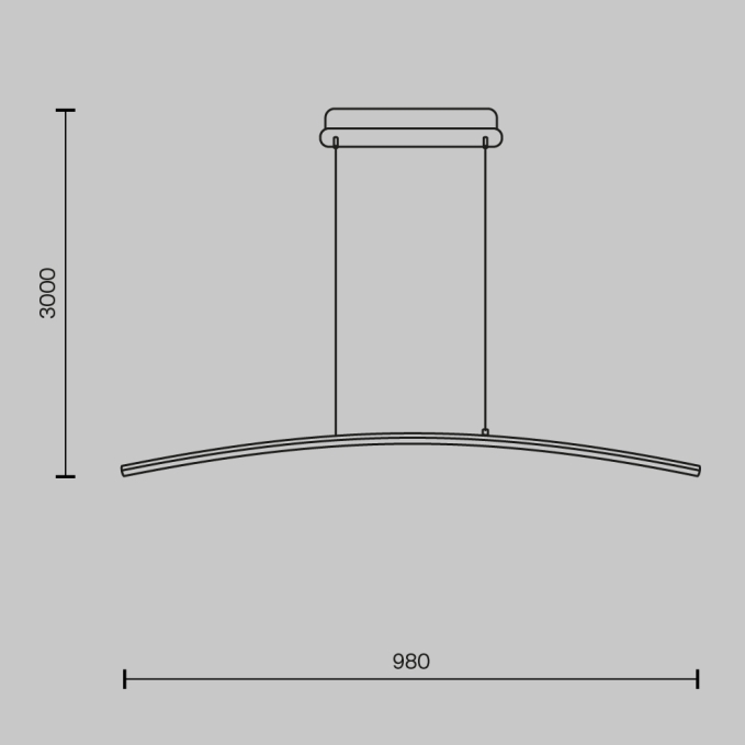 Подвесной светильник Изгиб / Curve 3000-4000К 15Вт, MOD243PL-L18BK, изображение 5 Подвесной светильник Изгиб / Curve 3000-4000К 15Вт, MOD243PL-L18BK, изображение 5