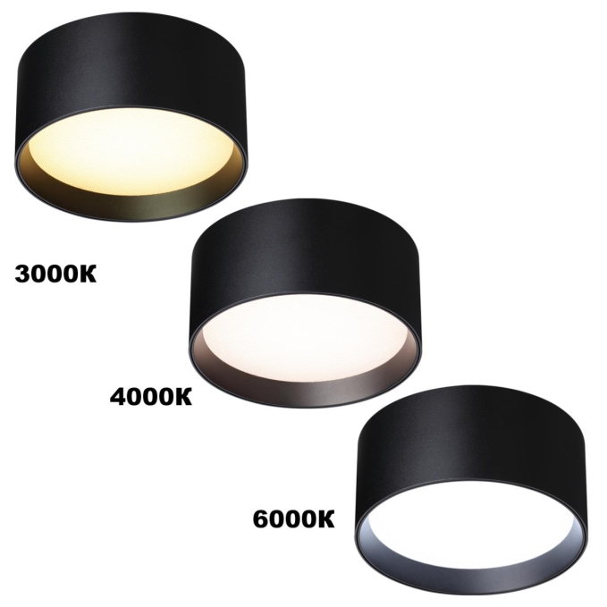 Светильник накладной светодиодный с переключ. цв. температуры IP20 LED 12W 220-240V 3000К/4000К/6000К ORBIS OVER NT25 392 NOVOTECH 359595, фото на белом фоне
