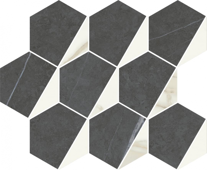 Мозаика Italon Metropolis Mosaico Hexagon Cold 25.4x31, 620110000159