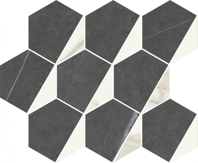 Мозаика Italon Metropolis Mosaico Hexagon Cold 25.4x31, 620110000159 Мозаика Italon Metropolis Mosaico Hexagon Cold 25.4x31, 620110000159