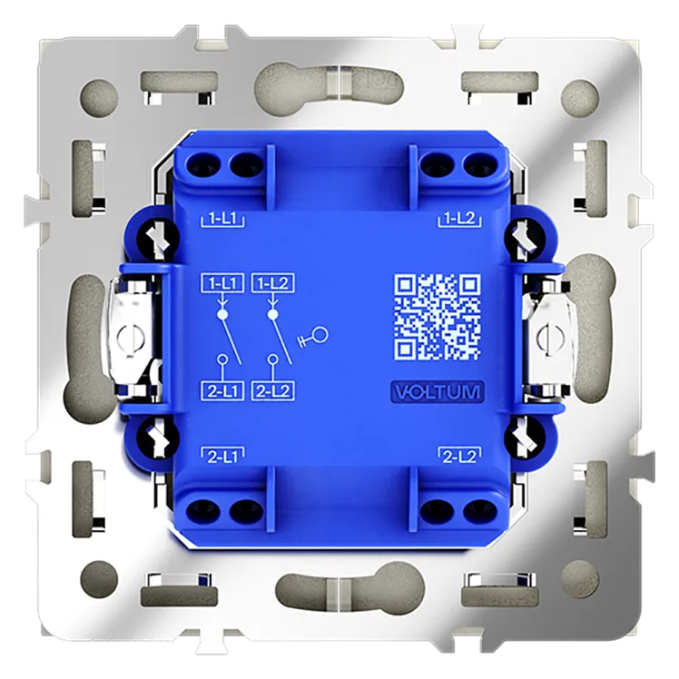 Выключатель встраиваемый VOLTUM S70 двухклавишный 10А, (сталь), Voltum, VLS020105 Выключатель встраиваемый VOLTUM S70 двухклавишный 10А, (сталь), Voltum, VLS020105