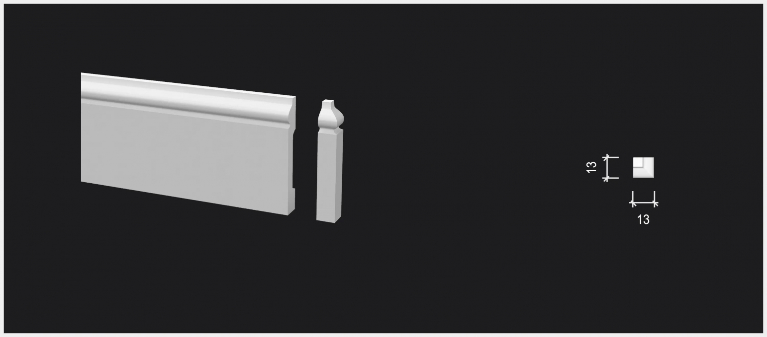 Комплектующий элемент Decor-Dizayn DD005/U6 для плинтуса - конверт в стену влево Комплектующий элемент Decor-Dizayn DD005/U6 для плинтуса - конверт в стену влево