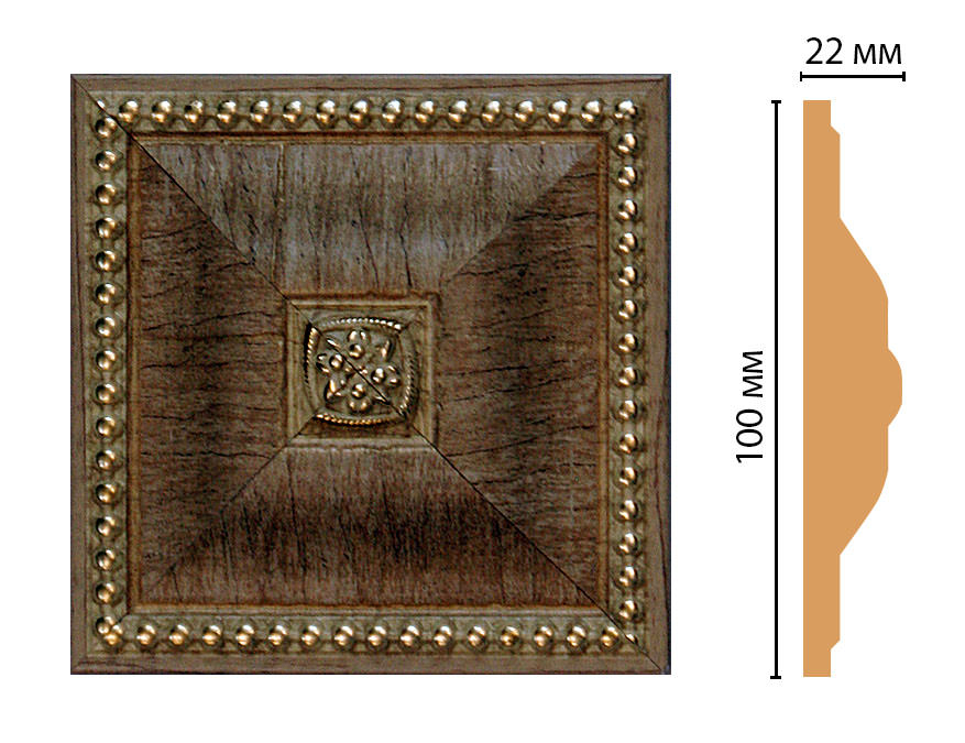 Вставка цветная Decomaster D209-4, 100x100x22 мм Вставка цветная Decomaster D209-4, 100x100x22 мм