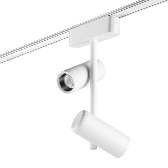 Трековый светильник для низков. шинопровода IP20 LED 4000K 2*8W 48V 1360Лм SMAL SHINO NT23 193 NOVOTECH 359107, фото на цветном фоне 2