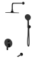 Душевой комплект со смесителем Esko Lagos Black SET7in1LGB хром встраиваемый Душевой комплект со смесителем Esko Lagos Black SET7in1LGB хром встраиваемый