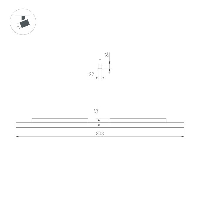 Светильник MAG-ORIENT-FLAT-L800-27W Day4000 (BK, 100 deg, 48V, DALI), Arlight, 060474, изображение 2 Светильник MAG-ORIENT-FLAT-L800-27W Day4000 (BK, 100 deg, 48V, DALI), Arlight, 060474, изображение 2