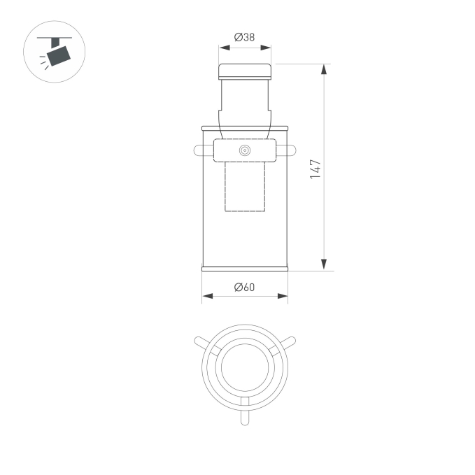 Светильник ART-APRIORI-LANTERN-C-R60-5W Warm3000 (TN, 350 deg, 48V), Arlight, 047792, изображение 3 Светильник ART-APRIORI-LANTERN-C-R60-5W Warm3000 (TN, 350 deg, 48V), Arlight, 047792, изображение 3