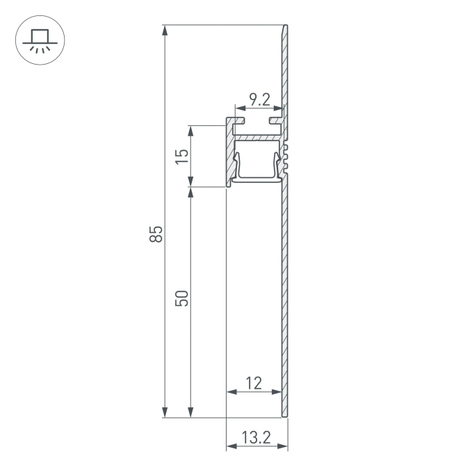 Профиль ARH-PLINTUS-50-FANTOM-3000 RAL7044, Arlight, 041776, изображение 2 Профиль ARH-PLINTUS-50-FANTOM-3000 RAL7044, Arlight, 041776, изображение 2