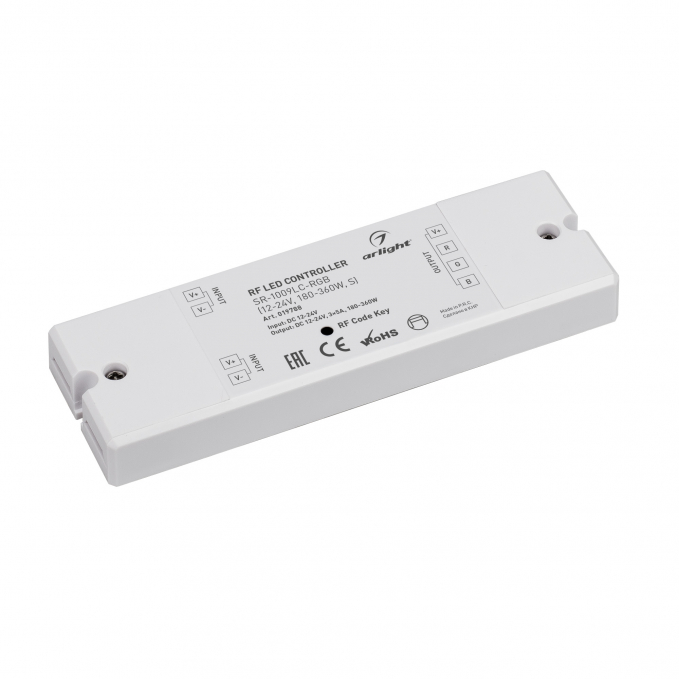 Контроллер SR-1009LC-RGB (12-24V, 180-360W, S), Arlight, 019788, изображение 1 Контроллер SR-1009LC-RGB (12-24V, 180-360W, S), Arlight, 019788, изображение 1