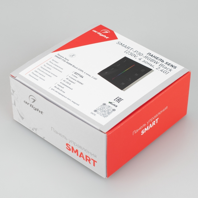 Панель Sens SMART-P30-RGBW Black (230V, 4 зоны, 2.4G), Arlight, 027104, изображение 3