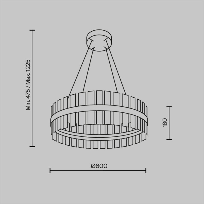 Подвесной светильник Паттерн / Pattern 3000К 42Вт, MOD267PL-L42G3K, изображение 8 Подвесной светильник Паттерн / Pattern 3000К 42Вт, MOD267PL-L42G3K, изображение 8