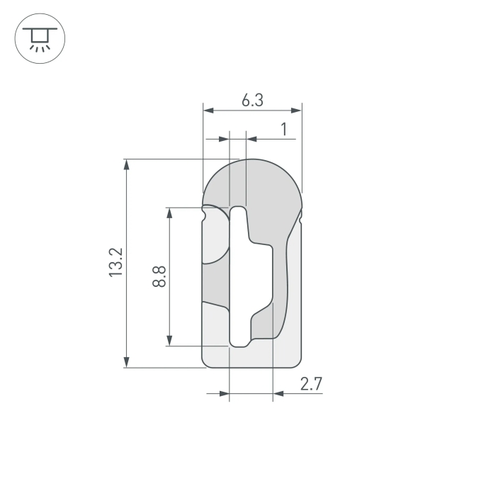 Силиконовый профиль WPH-FLEX-0613-SIDE-S8-20m WHITE, Arlight, 041087, изображение 2 Силиконовый профиль WPH-FLEX-0613-SIDE-S8-20m WHITE, Arlight, 041087, изображение 2