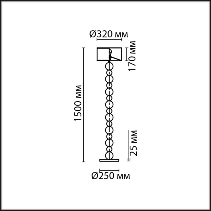 Торшер E27 1*60W 220V NAVILA NEOCLASSI LN26 467 LUMION 8079/1F, схема товара Торшер E27 1*60W 220V NAVILA NEOCLASSI LN26 467 LUMION 8079/1F, схема товара