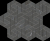 Мозаика Italon Metropolis Imperial Black Mosaico Icon 28.6x34.7, 620110000158