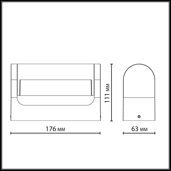 Светильник IP65 LED 12W 453Лм 3000K 140° 220-240V TWINSET NATURE ODL25 667 ODEON LIGHT 7117/12WL, схема товара Светильник IP65 LED 12W 453Лм 3000K 140° 220-240V TWINSET NATURE ODL25 667 ODEON LIGHT 7117/12WL, схема товара