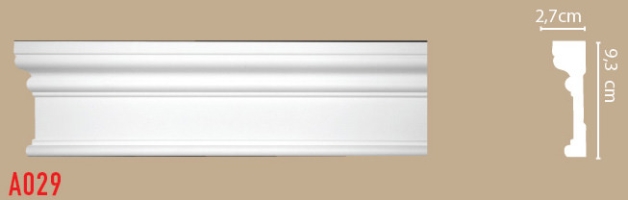 Молдинг гладкий Decomaster A029, 93x27x2000 мм
