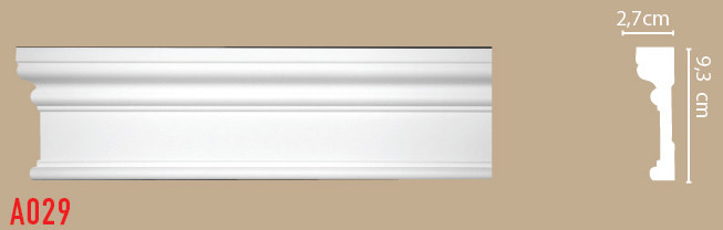 Молдинг гладкий Decomaster A029, 93x27x2000 мм