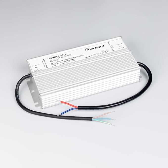 Блок питания ARPV-UH48600-PFC (48V, 12.5A, 600W), Arlight, 031032, изображение 2 Блок питания ARPV-UH48600-PFC (48V, 12.5A, 600W), Arlight, 031032, изображение 2
