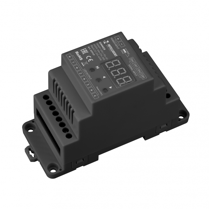 INTELLIGENT ARLIGHT Диммер SMART-DALI-104-62-ADDR-DIM-DT6-DIN Black (12-24V, 4x5A), Arlight, 039147, изображение 1 INTELLIGENT ARLIGHT Диммер SMART-DALI-104-62-ADDR-DIM-DT6-DIN Black (12-24V, 4x5A), Arlight, 039147, изображение 1