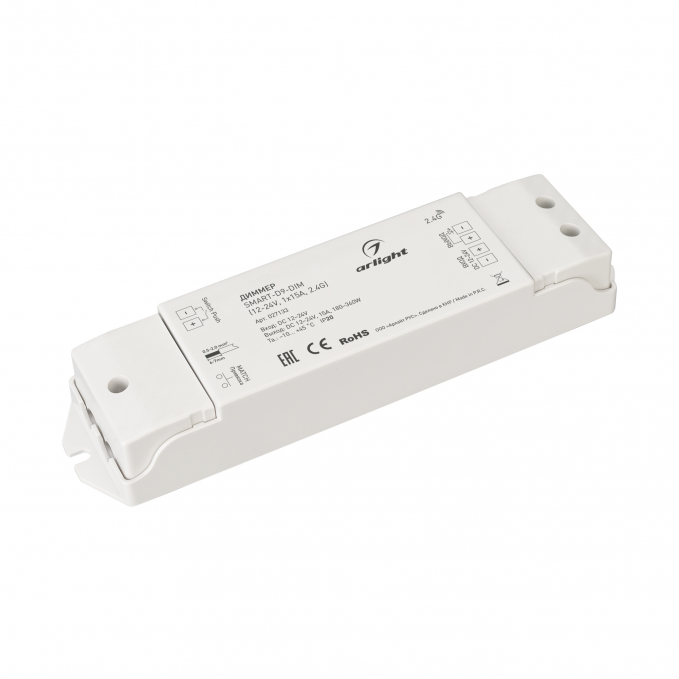 Диммер SMART-D9-DIM (12-24V, 1x15A, 2.4G), Arlight, 027133, изображение 1 Диммер SMART-D9-DIM (12-24V, 1x15A, 2.4G), Arlight, 027133, изображение 1