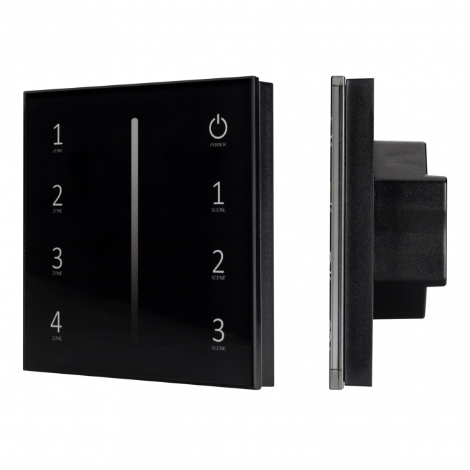 Панель Sens SMART-P17-DIM Black (230V, 4 зоны, 2.4G), Arlight, 028129, изображение 1