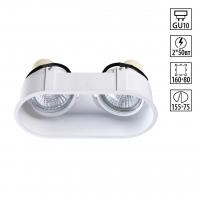 Встраиваемый светильник IP20 GU10 2*50W 220-240V CLOUD SPOT NT19 578 NOVOTECH 370564