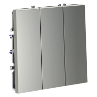 Выключатель встраиваемый VOLTUM S70 трехклавишный 10А, (сталь), Voltum, VLS030105 Выключатель встраиваемый VOLTUM S70 трехклавишный 10А, (сталь), Voltum, VLS030105