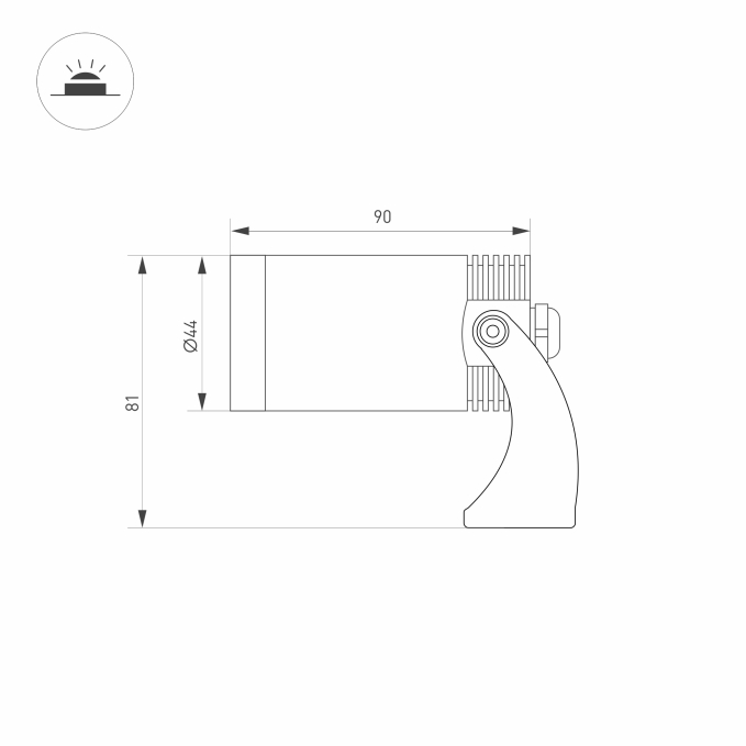 Светильник KT-WATER-R44-8W RGBW (SL, 24 deg, 12V), Arlight, 028079, изображение 6 Светильник KT-WATER-R44-8W RGBW (SL, 24 deg, 12V), Arlight, 028079, изображение 6