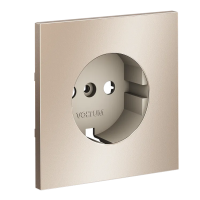 Накладка для розетки с заземлением, S70 Metal (платина), Voltum, VLSM000610