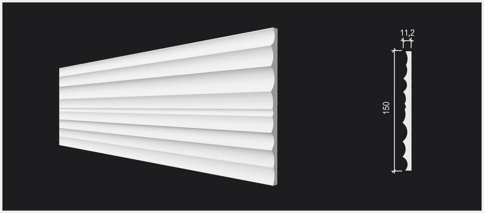 Стеновая панель Decor-Dizayn DD923, 150x11.2x2000 мм