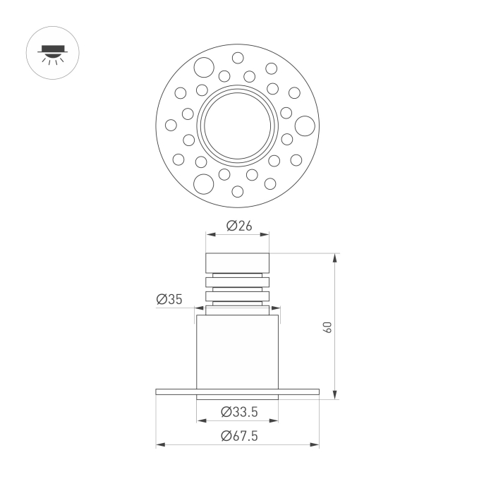 Светильник MS-INVISIO-TRIMLESS-R35-5W Day4000 (WH-WH, 36 deg, 230V), Arlight, 061917, изображение 3 Светильник MS-INVISIO-TRIMLESS-R35-5W Day4000 (WH-WH, 36 deg, 230V), Arlight, 061917, изображение 3