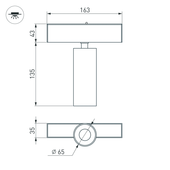 Светильник MAG-SPOT-45-R85-12W Warm3000 (BK, 36 deg, 24V), Arlight, 032647, изображение 6 Светильник MAG-SPOT-45-R85-12W Warm3000 (BK, 36 deg, 24V), Arlight, 032647, изображение 6