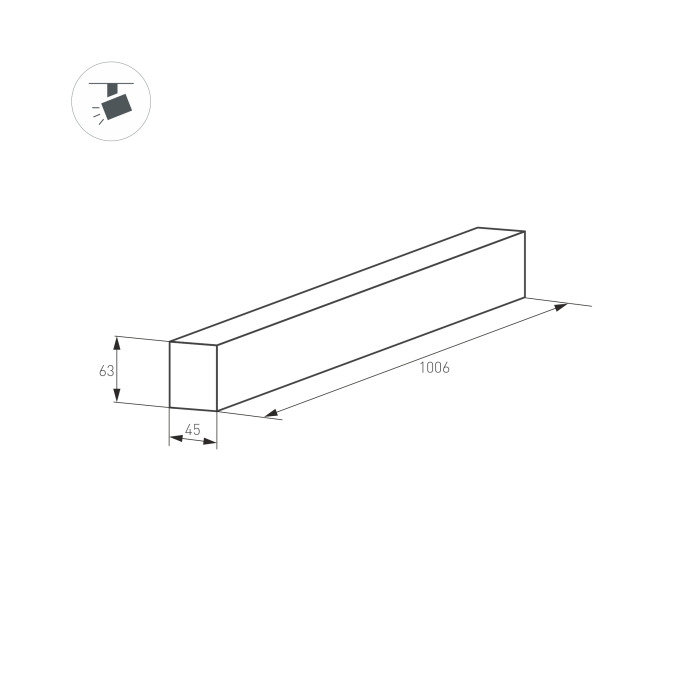 Трек MAG-TRACK-4563-1000 (BK), Arlight, 026904(1), изображение 4 Трек MAG-TRACK-4563-1000 (BK), Arlight, 026904(1), изображение 4